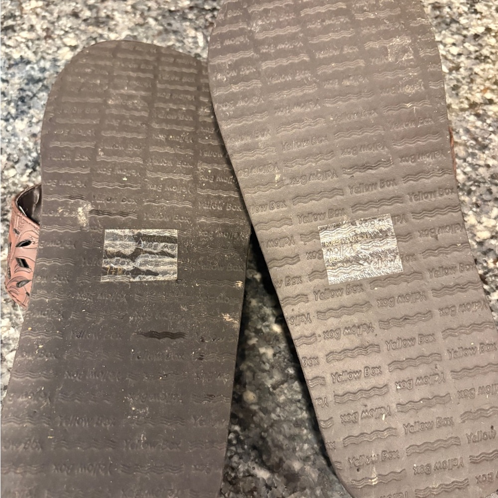 Yellow Box Brown and Tan Flip Flops - Picture 6 of 6